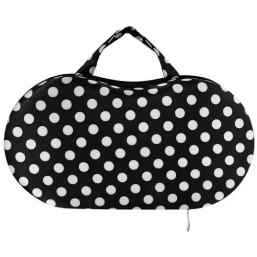 Bra Travel Case Black-White Back